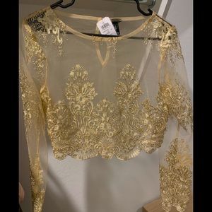 Long Sleev Sheer Top